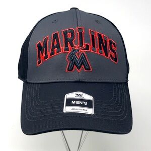Fan Favorite Miami Marlins Adjustable Cap, Men's Size OSFM - Black/Grey/Orange